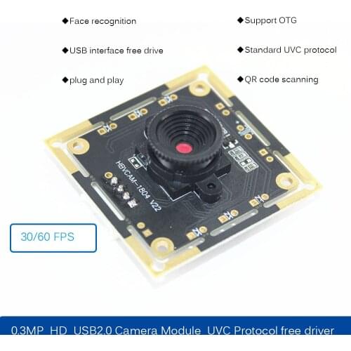 30FPS USB Camera Module CMOS BF3005 0.3MP USB2.0 camera module 70 degree with UVC Protocol free driver