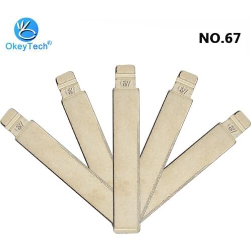 OkeyTech 10pcs/lot for BMW for MG NO.67 KD Car Flip Folding Key Blade Auto Remote Control Metal Uncut Blank #67