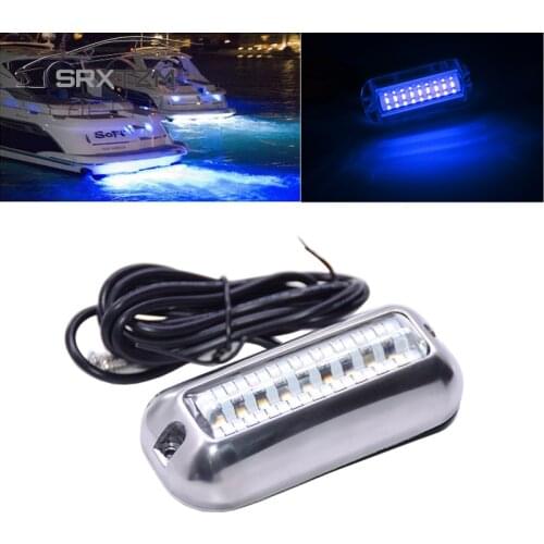SRXTZM White/Blue/Green/Red Light Underwater Pontoon Boat Transom Fishing Light Underwater Waterproof Lamp Cover Waterproof 1pcs