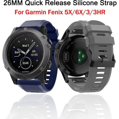 Smart Watch Band Straps For Garmin Fenix5X 5XPlus 6X 6X Pro 3 3HR Quick Release Strap Silicone Bracelet Replacement Accessories