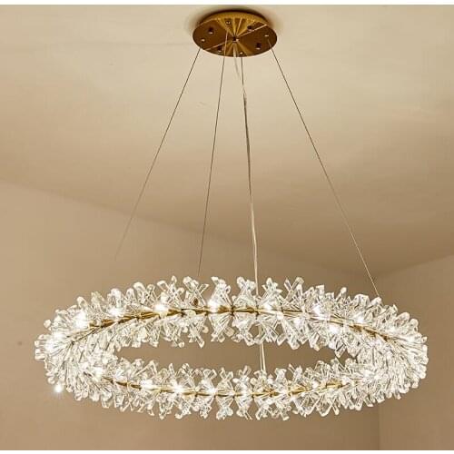 Luxury LED chandelier ring lamp for living room modern Nordic hotel restaurant LED chandelier lustre led chandelier for kids