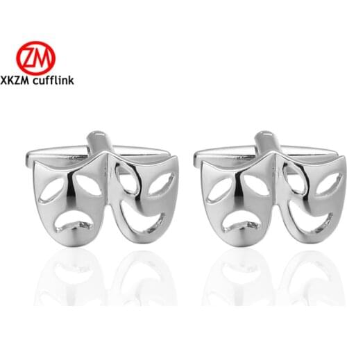Luxury Mens Cufflinks Cuff Links For Wedding Mens Shirt Cufflinks silvery Mask Mens Suit Brand Cufflinks For Mens