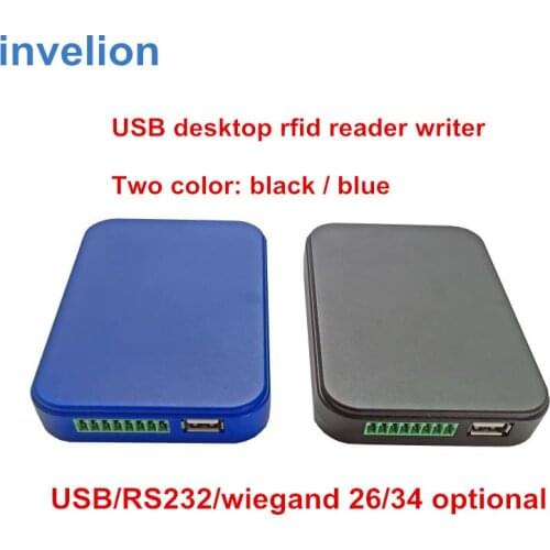 Id card reader / desktop rs232 uhf rfid reader usb writer 1-2meters +free pvc card sample for testing
