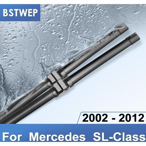 BSTWEP Wiper Blades for Mercedes Benz SL Class R230 Fit Side Pin Arms SL 280 300 350 500 600 55 65 AMG