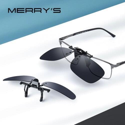 MERRYS DESIGN Clip On Glasses Frame Clips Day Night Vision Clip Glasses UV400 Polarized Fishing Driving Sunglasses P0088