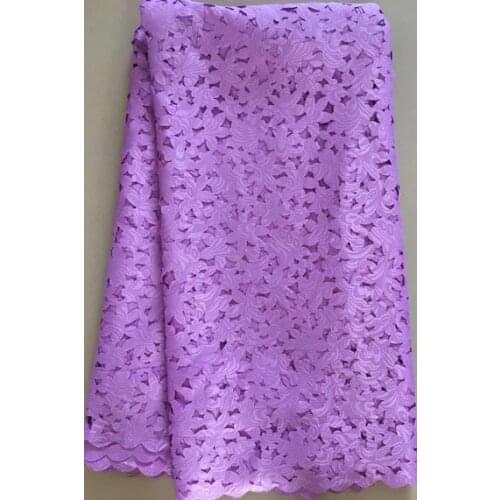 Light purple Best-Selling Nigerian Lace Fabrics milk silk African Cord Lace Fabrics High Quality 2021 Guipure Lace VLL3132