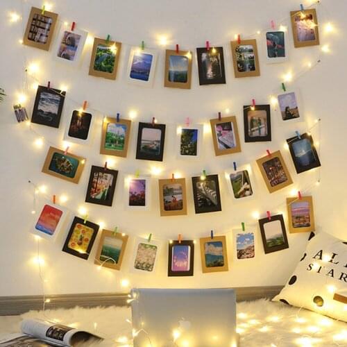 5m LED Photo Clip String Lights Battery Operated Festoon Fairy Garland Lamp
