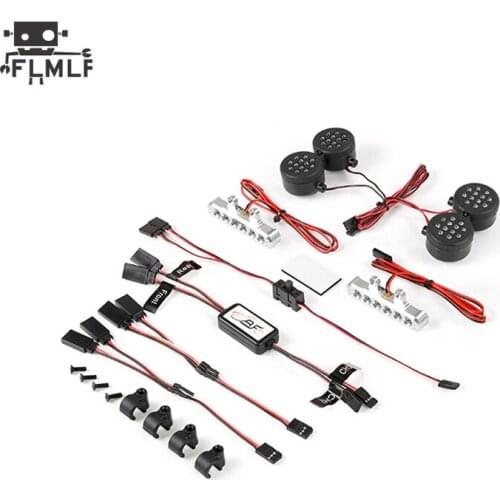 LED Light Set Front Lamp Headlight + Rear Tail Light Set Fit for 1/5 Losi 5ive-t Rovan LT King Motor X2