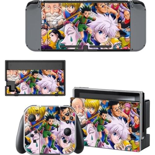 Vinyl Screen Skin Hunter X Hunter Protector Stickers for Nintendo Switch NS Console + Controller + Stand Holder Skins Vinyl