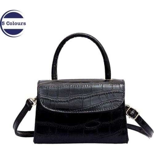 Retro Women Bag Crocodile Small Square Bag 2019 New Wild Shoulder Bag Ladies Girls Portable Fashion Casual Messenger Bag Women