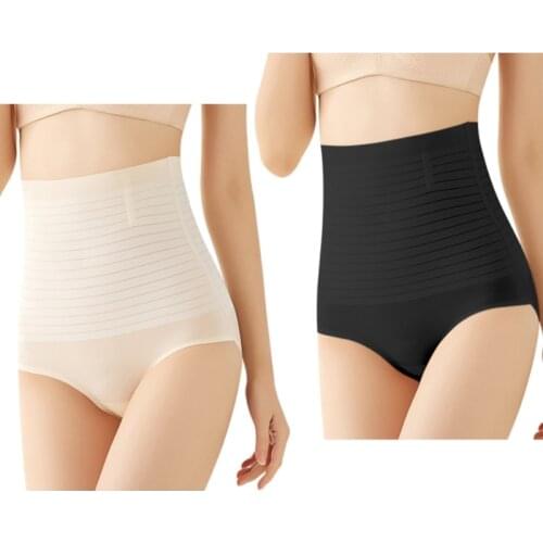Women High Waist Seamless Ice Silk Shapewear Panties Tummy Control Breathable Butt Lifter Briefs Body Shaper Underwear N0HD