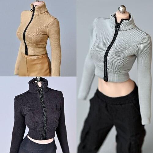 1/6 Female Zipper Elastic Tights Tops Corsetry Clothes Accessories Fit 12'' PH TBL Action Figure Body