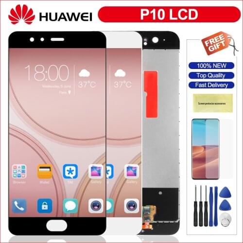 5.1" Lcd Screen For Huawei P10 LCD Display Touch Screen Digitizer With Fingerprint Assembly Replacement For Huawei P10 Display