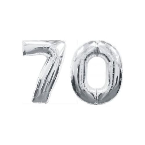 70th BIRTHDAY PARTY DECORATION giant number 70 mylar balloons