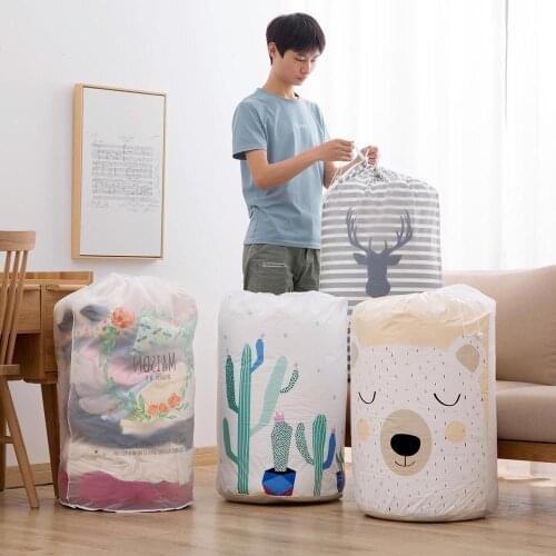 Large Folding Quilt Blanket Storage Bag Toy Pillow Clothes Storage Bags Travel Home Clothing Organizer Bag Closet Organizer