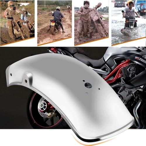 Silver Stainless Steel Motorcycle Rear Fender Mud Flaps Mudguard Splash Guard Fit For Suzuki GN125/GN250 Moto Accessories