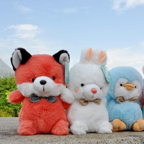 Long Plush Fox Plush Toy Stuffed Cartoon Penguin Animals Hippo Bunny Baby Cuddly PLushie Doll toys for Kids Birthday Present