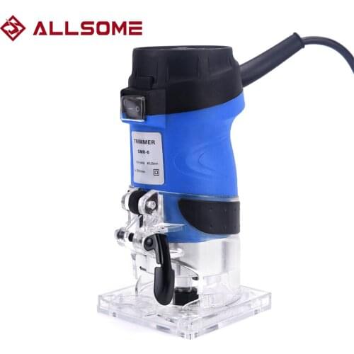 ALLSOME 2200W 6.35mm Electric Laminate Edge Trimmer Mini Wood Router Carving Machine Carpentry Woodworking Power Tools