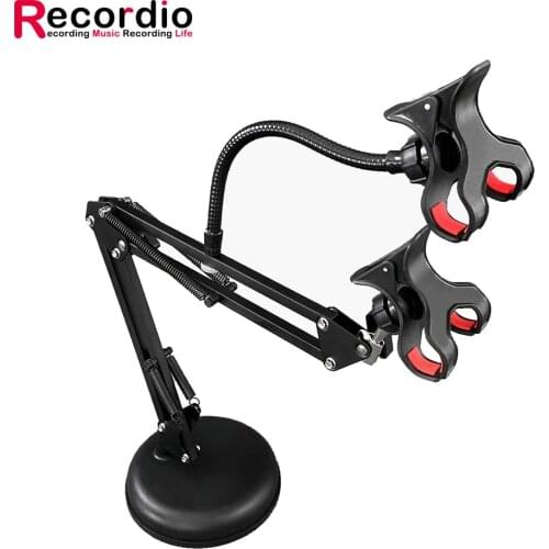 GAZ-X1 Products Adjustable Metal Long Arm Phone Holder 360 Rotation Desk Mobile Stand Mount