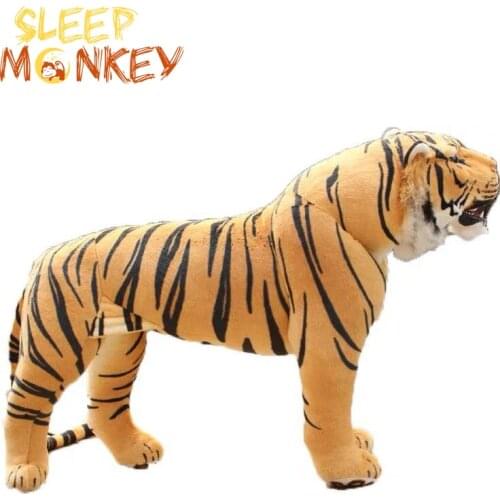 Simulation of Steel Structure Standing Northeast Tiger Plush Doll