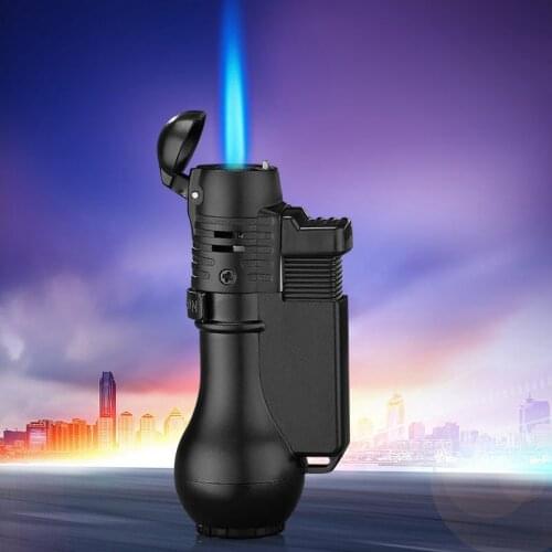 Windproof Metal Cigarette Cigar Butane Lighters Outdoor Camping Kitchen Gas Lighter Mini Torch Jet Lighter Spray Gun