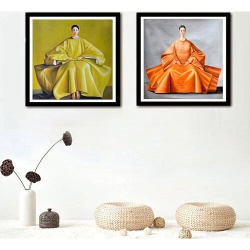 Korean Women Canvas Painting East Classical Woman Art Wall Pictures For Living Room Home Decoration Posters And Prints Unframed