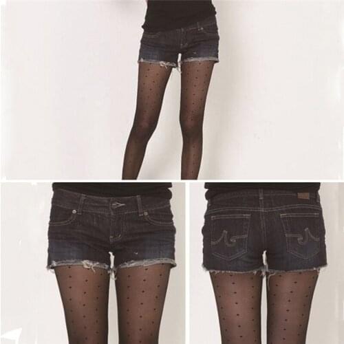 New Fashion Black Dots Women Tights Heart Pattern Whole Seamless Sexy Tights Female Ladies Thin Summer Tights