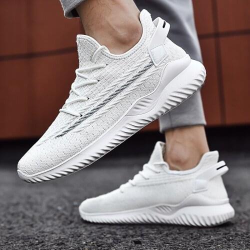 Men Shoes 2021 Breathable White Sneakers Men Original Casual Light Sport Shoes Big Size 39-46 Man Tennis Shoe Zapatillas Hombre