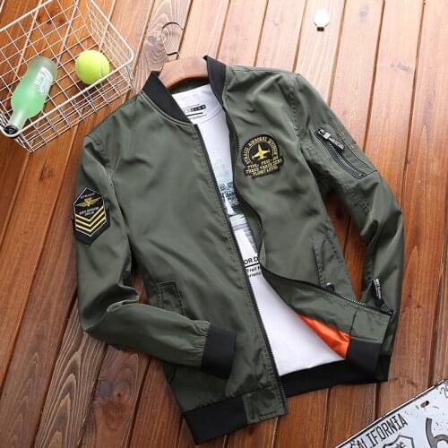 Jacket Mens Fashion Air Force Bomber Jacket Spring Autumn Army Coat for Male
