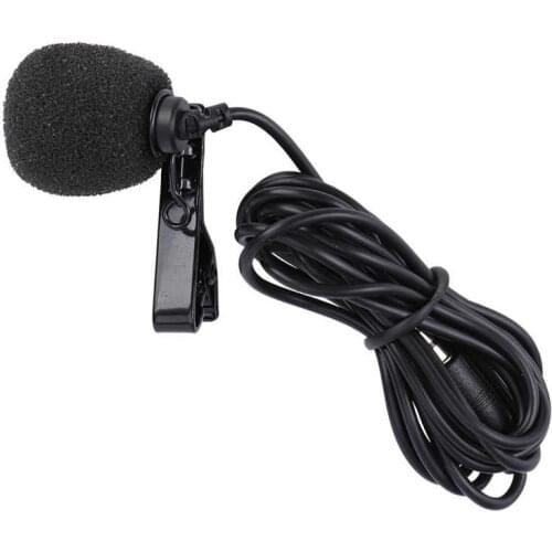 Microphone 3.5mm Jack Tie Clip Microphone Mini Mic for Live Broadcast Computer Laptop Phones Adapter Connector Converter