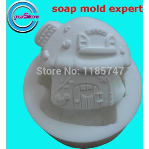 Cute house shaped soap mold silicone mold for cake craftssilicone soap molds
