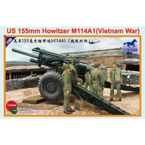 BRONCO CB35102 1/35 US 155mm M114A1(VIETNAM WAR) - Scale Model Kit