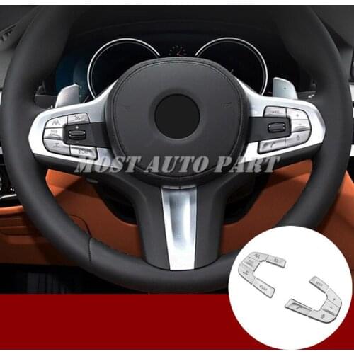 Interior Steering Wheel Button Trim Cover 9pcs For BMW X3 X4 G01 G02 2018-2020 Car accesories interior Car decoration