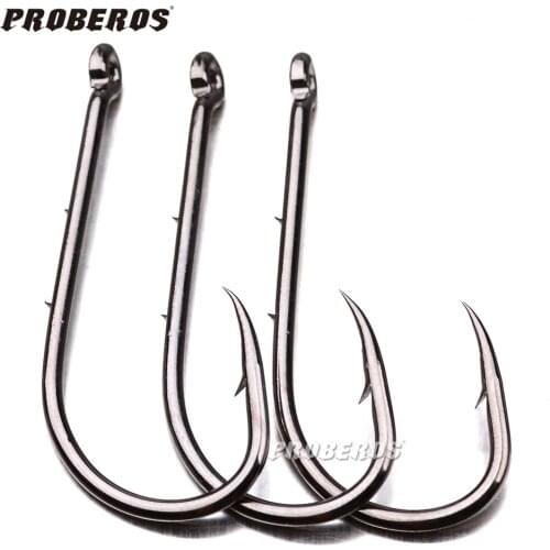 New 100pcs/lot Baitholder Hook Jig Big Fishing Hooks Black HIgh Carbon Steel Carp Fishing Tackle Fishook Free Shipping