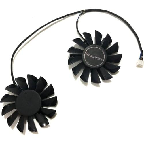 2pcs/set Twin Frozr III R6790 570GTX GPU VGA Cooler Fan For MSI R6850 N460GTX R7950 HD7870 Graphics Cards Cooling As Replacement
