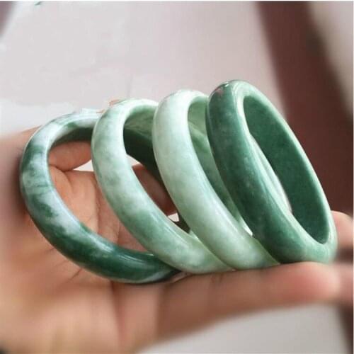 Genuine Natural Green Jade Bangle Bracelet Charm Jewellery Jade Accessories Hand-carved Lucky Amulet Gifts For Women Her Men