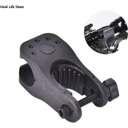 Bike Flashlight Holder Front light Mount Clip Torch Clamp Fastening Bracket Fits Standard and Oversize Handlebar