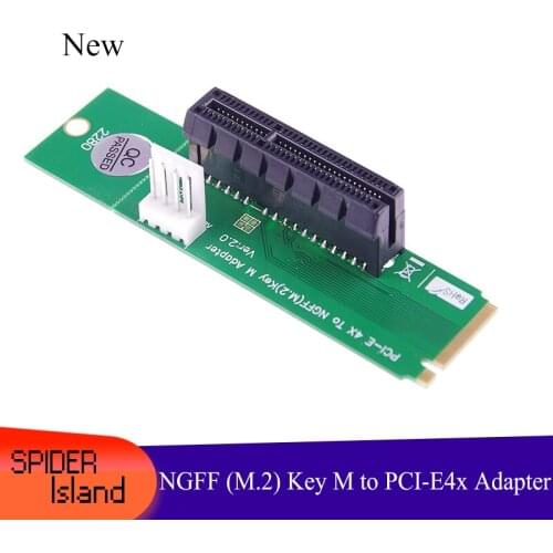 PCIE pci-express PCI Express PCI-E 4X Female x4 to NGFF M.2 M Key Male Adapter Converter Card with Power Cable