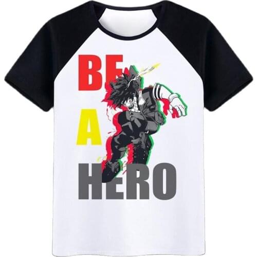 High-Q Unisex Anime Cos y Hero Academia Midoriya Izuku Boku no Hero Academia Cotton Casual T-Shirt Tee T Shirt