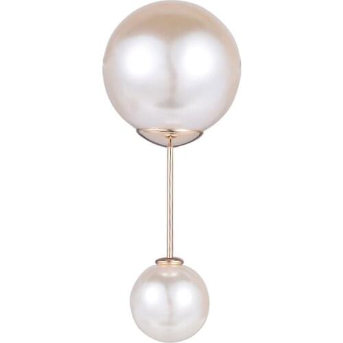 Exaggerated Charm Double Simulated Pearl Brooches Pins For Women Lapel Brooches Jewelry Dress Suit Pin Brooch Christma Gift