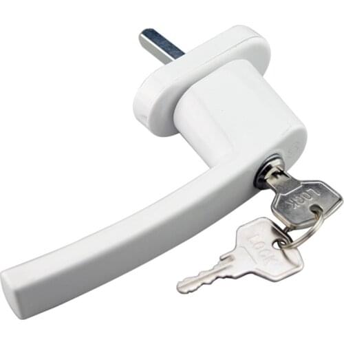 Plastic steel window transmission handle with key inside outside opening swing window door linkage handle