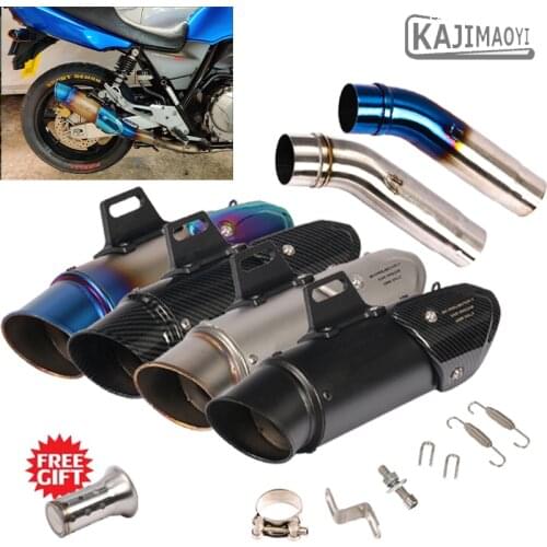 Slip on For Honda CB400 2008 - 2017 Motorcycle Exhaust Escape Modiifed Stainless Steel Middle Link Pipe 51MM Muffler