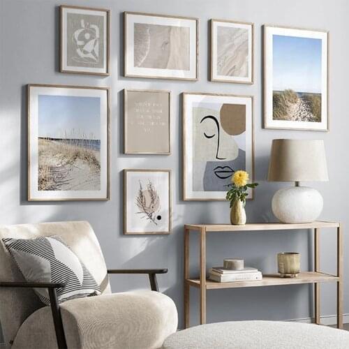 Modern Home Decor Canvas Painting Abstract Face Posters Prints Poster Beach Wall Nordic Art Wall Pictures For Living Room Decor