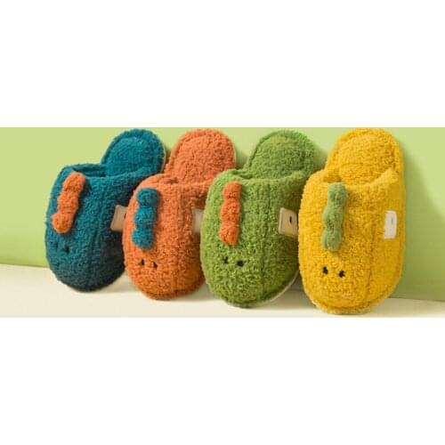 Winter Kids Slippers Toddler Boys Girls Cartoon Indoor Slippers Toddler Fur Slides Baby Indoor Shoes Warm House Children Slipper