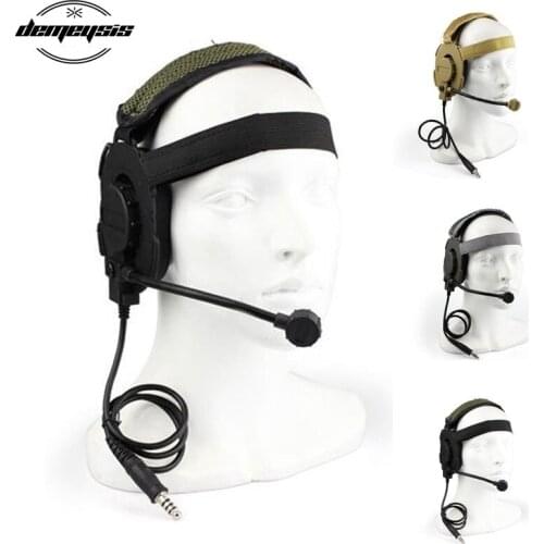 Military Tactical Headphones Headset without PTT for Outdoor Kenwood Motorola Walkie Talkie Radios Military Headsets