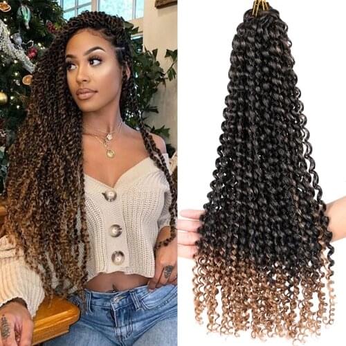 Belle Show Passion Twist Crochet Hair 18inch 22Roots Synthetic Single Braiding Hair Extensions Crochet Braids Spring Twist Hair