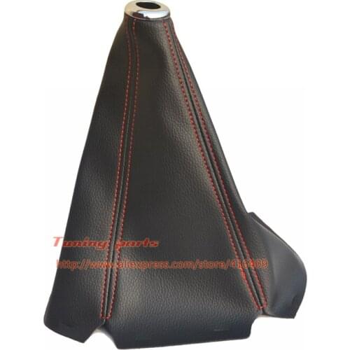 High quality : Black Sport Car Shifter Knob Lever Cover Universal Shift Knob Boot Red Stitching