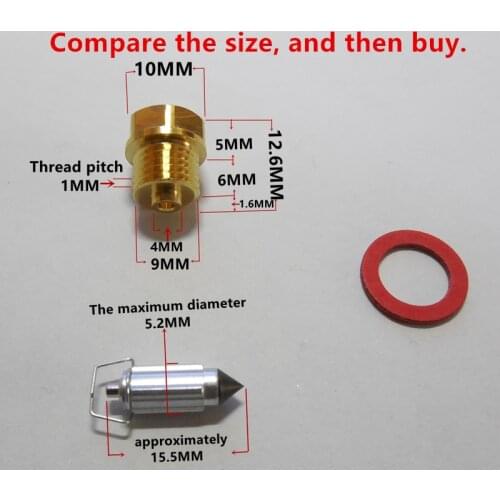 1 set US $ 6.5)HMHonda CBR17/19/23 MC14/17/19/23 CB-1 400CC Keihin carburetor needle valves and Needle valve base