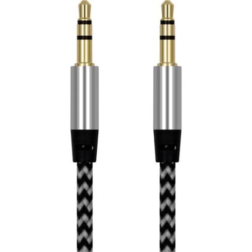 1m Nylon Aux Cable 3.5mm Plug Male to Male Jack Auto Car Audio Cable Kabel Line Cord For Xiaomi Huawei MP3/MP4