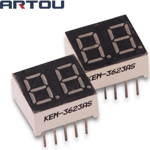 10PCS/LOT Common Cathode 2Bit Digital Tube 7 segment 0.36" Red LED Display